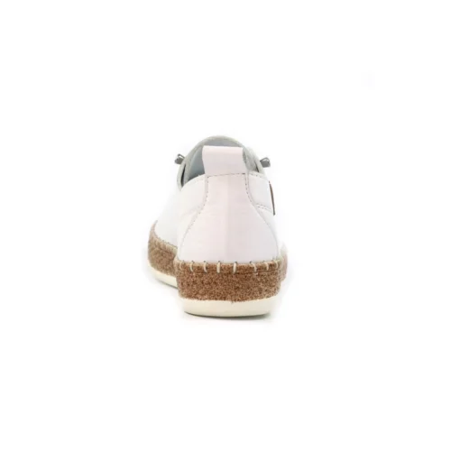 LUNAR Evie White Leather Plimsoll -Slipper Supply Store evie white leather plimsoll p7136 408247 image