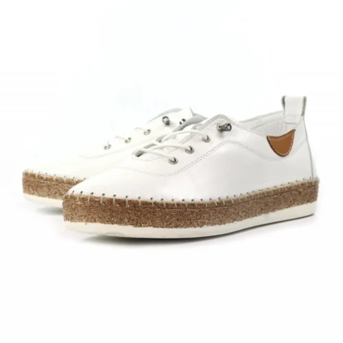 LUNAR Evie White Leather Plimsoll -Slipper Supply Store evie white leather plimsoll p7136 408253 image