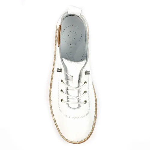 LUNAR Evie White Leather Plimsoll -Slipper Supply Store evie white leather plimsoll p7136 408259 image