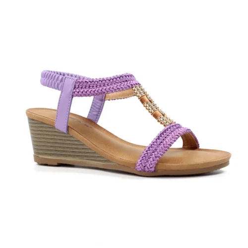 LUNAR Florence Lilac Wedge Sandal -Slipper Supply Store florence lilac wedge sandal p7349 421918 image