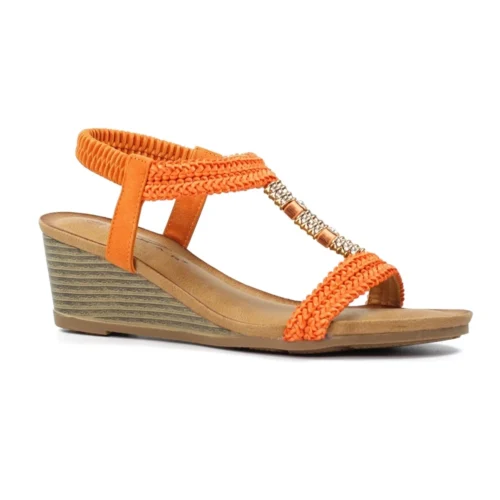 LUNAR Florence Orange Wedge Sandal -Slipper Supply Store florence orange wedge sandal p7345 421738 image