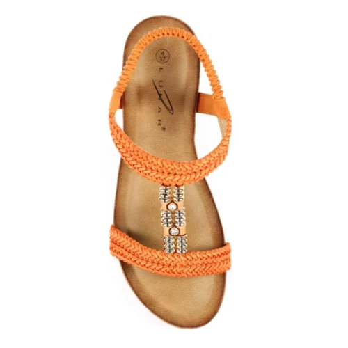 LUNAR Florence Orange Wedge Sandal -Slipper Supply Store florence orange wedge sandal p7345 421762 image