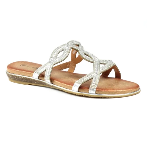 LUNAR Gabriella Silver Gemstone Mule Sandal 9 LUNAR Gabriella Silver Gemstone Mule Sandal -Slipper Supply Store gabriella silver gemstone mule sandal p6733 382232 image