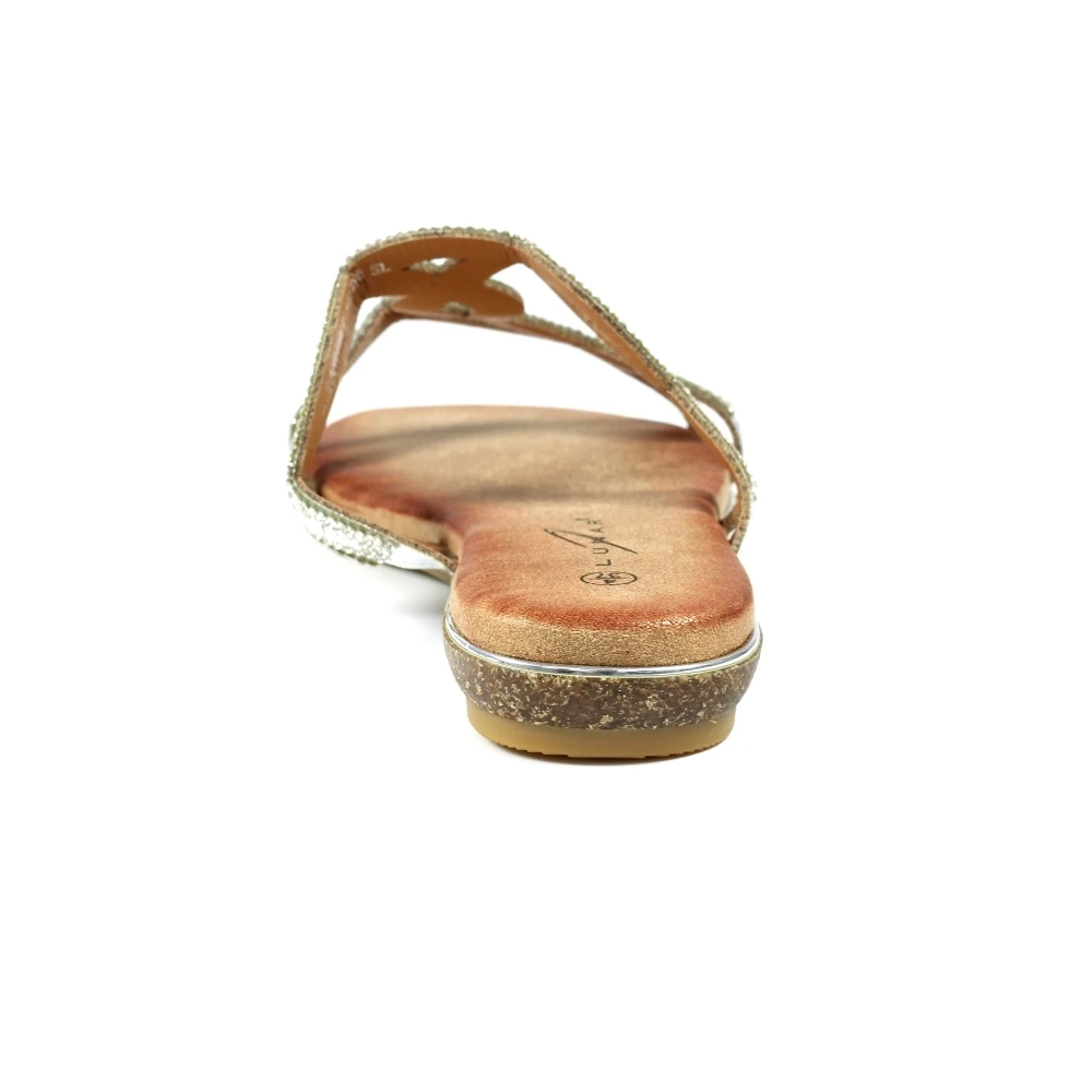 LUNAR Gabriella Silver Gemstone Mule Sandal 5 LUNAR Gabriella Silver Gemstone Mule Sandal - Image 5