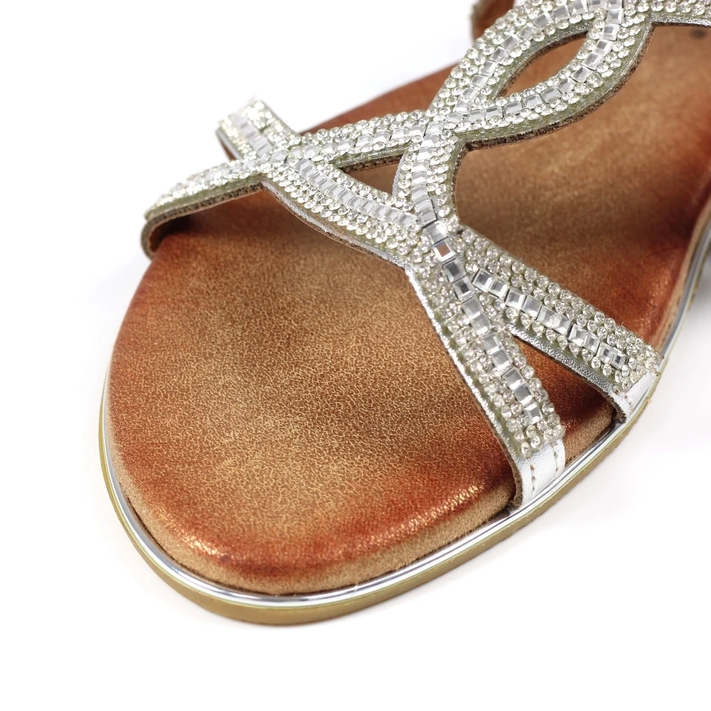 LUNAR Gabriella Silver Gemstone Mule Sandal 7 LUNAR Gabriella Silver Gemstone Mule Sandal - Image 7