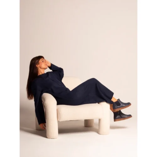 LUNAR Georgie Navy Leather Boot -Slipper Supply Store georgie navy leather boot p7634 446299 image