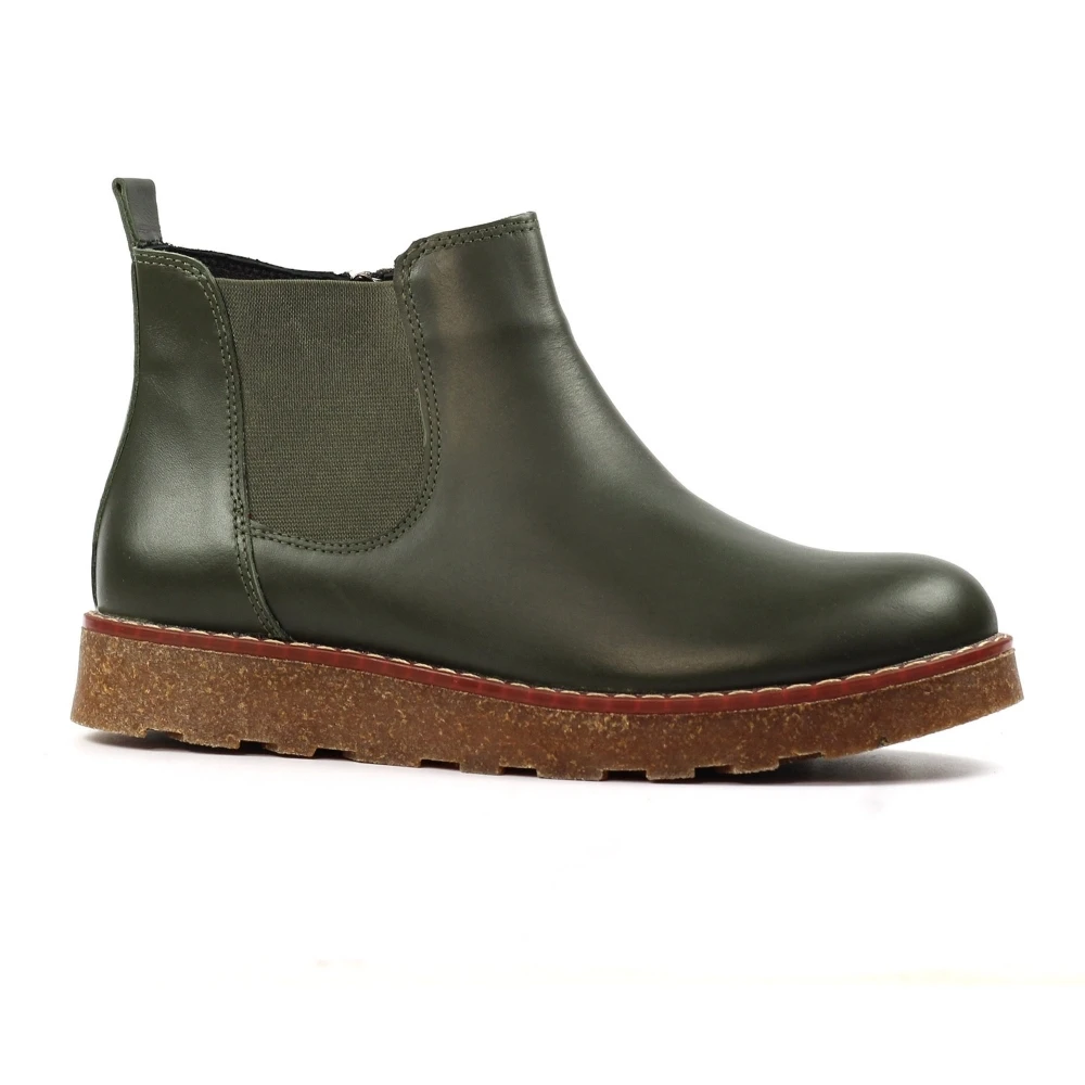 LUNAR Georgie Olive Leather Boot 3 LUNAR Georgie Olive Leather Boot - Image 3