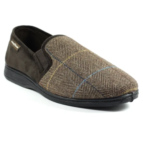 Goodyear Harrison Brown Tweed Slipper 10 Goodyear Harrison Brown Tweed Slipper -Slipper Supply Store harrison brown tweed slipper p6825 387820 image