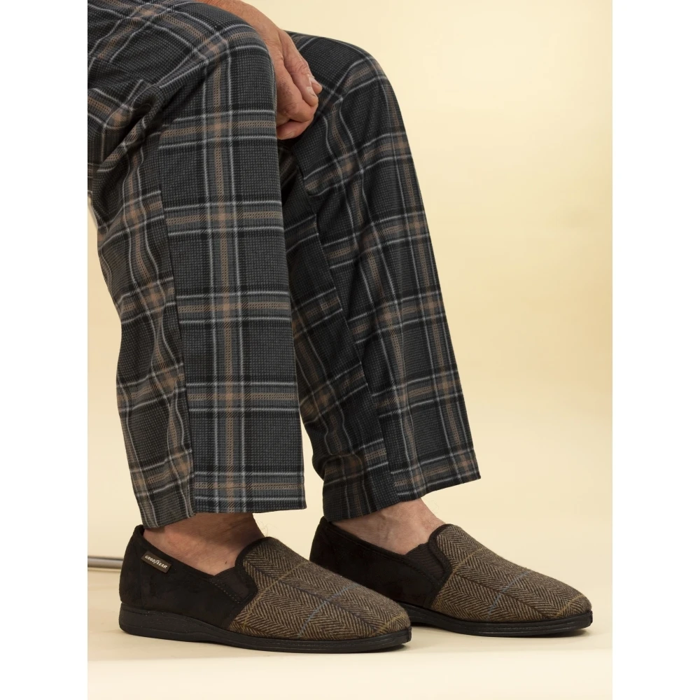 Goodyear Harrison Brown Tweed Slipper 2 Goodyear Harrison Brown Tweed Slipper - Image 2