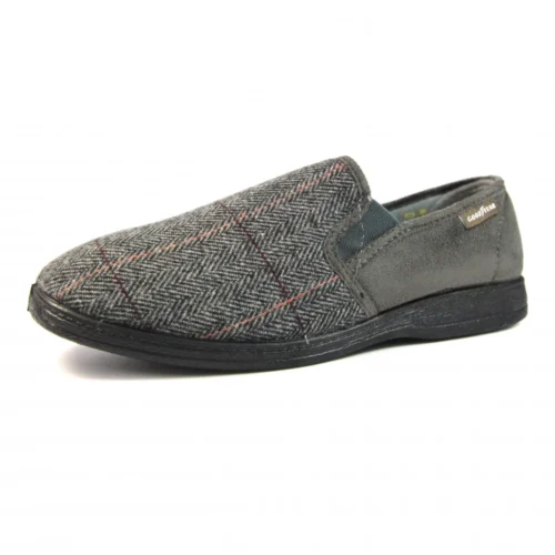 Goodyear Harrison Grey Tweed Slipper -Slipper Supply Store harrison grey tweed slipper p4853 304148 image