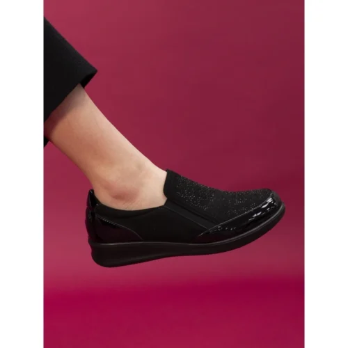 LUNAR Hattie Black Wedge Shoe 9 LUNAR Hattie Black Wedge Shoe -Slipper Supply Store hattie black wedge shoe p7018 397663 image