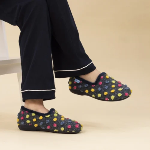 LUNAR Helix Blue Polka Dot Slipper -Slipper Supply Store helix blue polka dot slipper p6801 386495 image