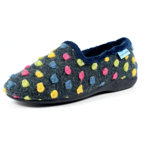 LUNAR Helix Blue Polka Dot Slipper -Slipper Supply Store helix blue polka dot slipper p6801 386507 image