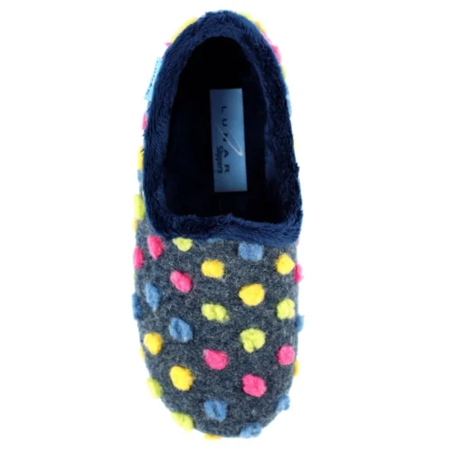 LUNAR Helix Blue Polka Dot Slipper -Slipper Supply Store helix blue polka dot slipper p6801 386531 image