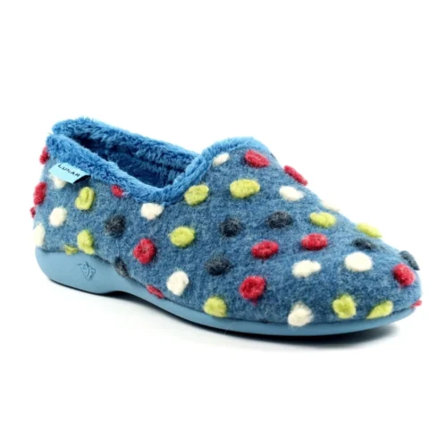 LUNAR Helix Mid Blue Polka Dot Slipper -Slipper Supply Store helix mid blue polka dot slipper p5960 358666 image