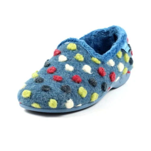 LUNAR Helix Mid Blue Polka Dot Slipper -Slipper Supply Store helix mid blue polka dot slipper p5960 358668 image