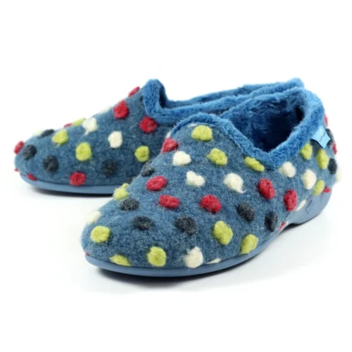 LUNAR Helix Mid Blue Polka Dot Slipper -Slipper Supply Store helix mid blue polka dot slipper p5960 358671 image