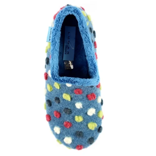 LUNAR Helix Mid Blue Polka Dot Slipper -Slipper Supply Store helix mid blue polka dot slipper p5960 358672 image