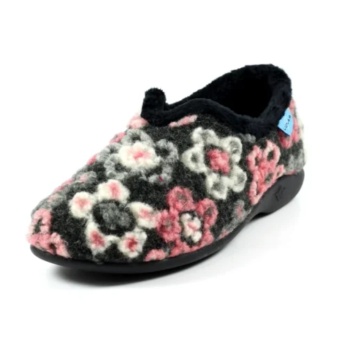 LUNAR Hippy Black Flower Full Slipper -Slipper Supply Store hippy black flower full slipper p5961 358686 image