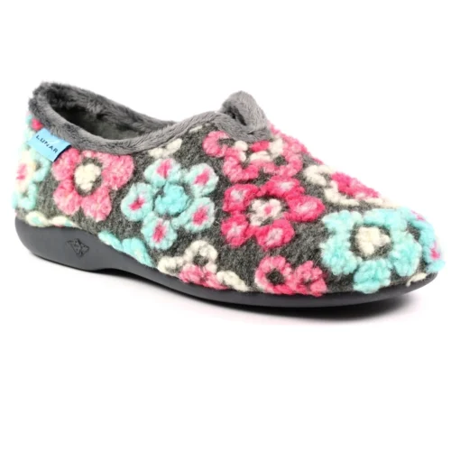 LUNAR Hippy Grey Flower Full Slipper -Slipper Supply Store hippy grey flower full slipper p4835 380327 image
