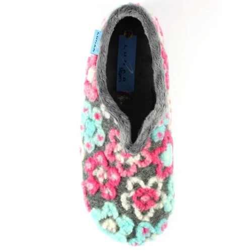 LUNAR Hippy Grey Flower Full Slipper -Slipper Supply Store hippy grey flower full slipper p4835 380357 image