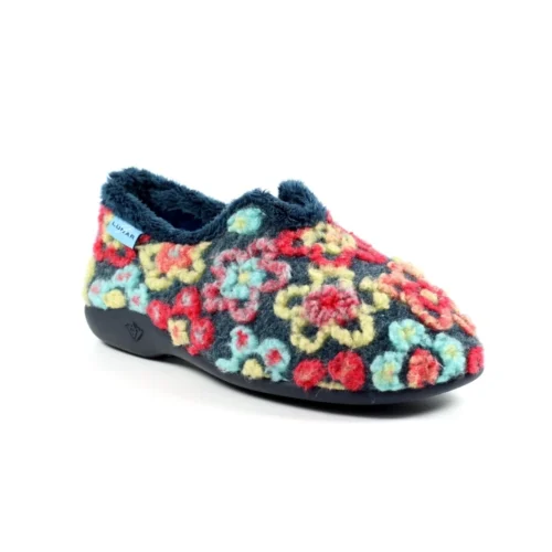 LUNAR Hippy Navy Flower Full Slipper -Slipper Supply Store hippy navy flower full slipper p4833 405621 image