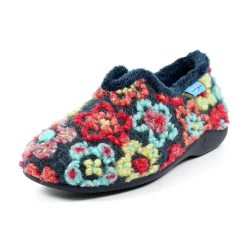 LUNAR Hippy Navy Flower Full Slipper -Slipper Supply Store hippy navy flower full slipper p4833 405627 image
