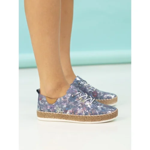 LUNAR Iva Blue Leather Plimsoll -Slipper Supply Store iva blue leather plimsoll p7137 408283 image