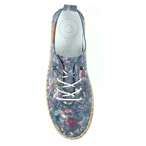 LUNAR Iva Blue Leather Plimsoll -Slipper Supply Store iva blue leather plimsoll p7137 408307 image