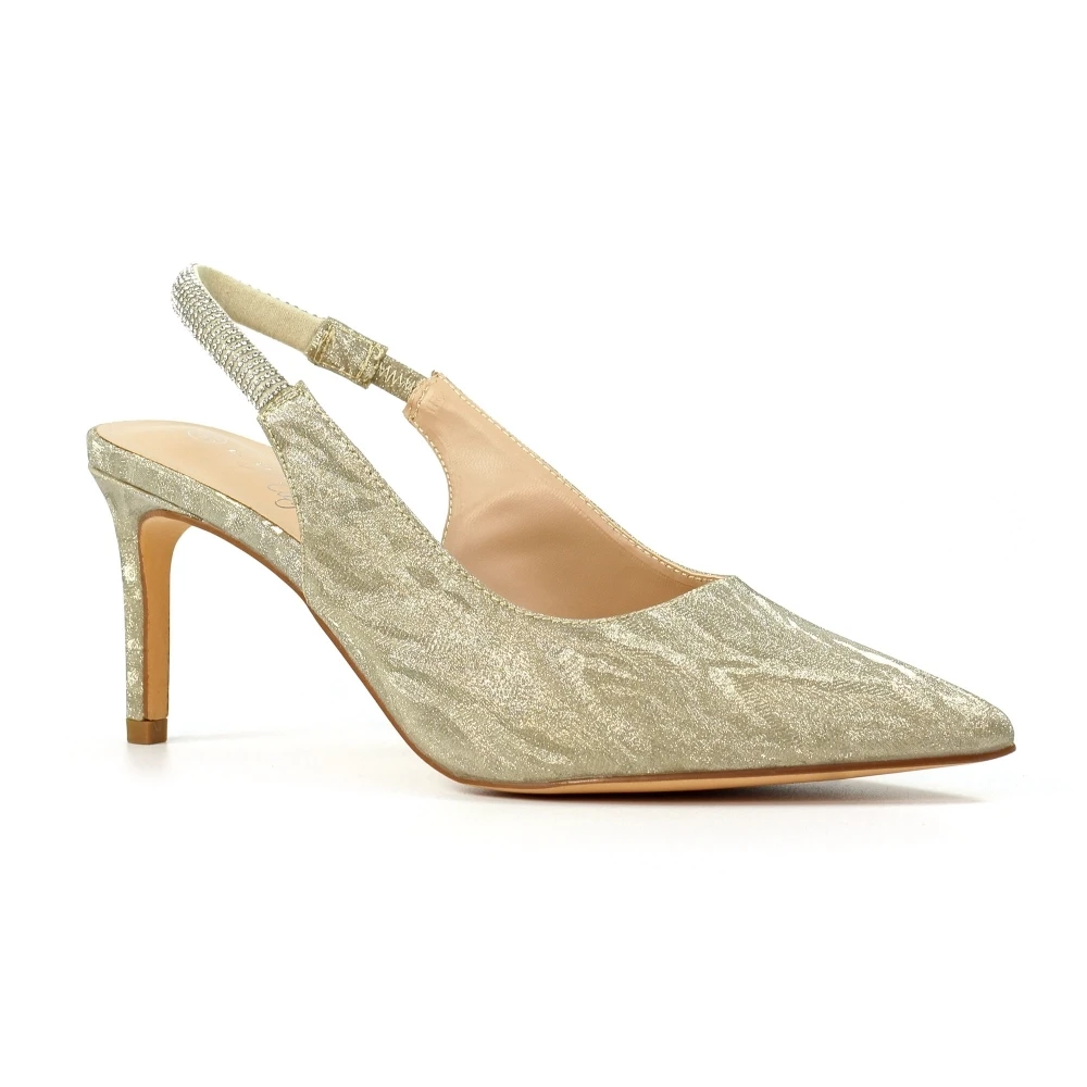 LUNAR Janine Gold Slingback Heel 3 LUNAR Janine Gold Slingback Heel - Image 3