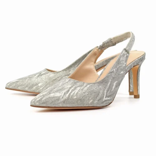 LUNAR Janine Silver Slingback Heel 14 LUNAR Janine Silver Slingback Heel -Slipper Supply Store janine silver slingback heel p6888 404560 image