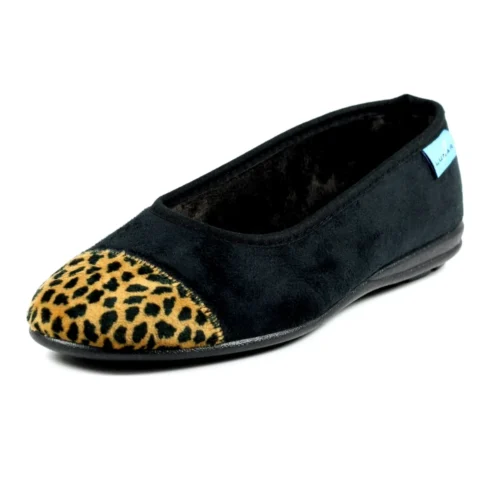 LUNAR Jessie Black Leopard Pump Slipper -Slipper Supply Store jessie black leopard pump slipper p6790 386045 image