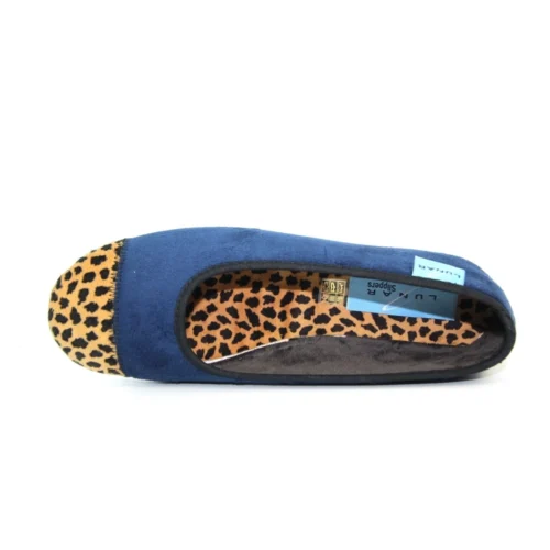 LUNAR Jessie Blue Leopard Pump Slipper -Slipper Supply Store jessie blue leopard pump slipper p6789 386015 image