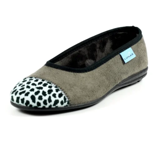 LUNAR Jessie Grey Leopard Pump Slipper -Slipper Supply Store jessie grey leopard pump slipper p6787 385879 image