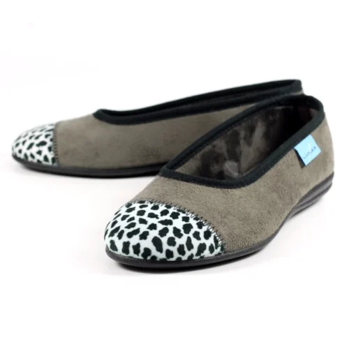 LUNAR Jessie Grey Leopard Pump Slipper -Slipper Supply Store jessie grey leopard pump slipper p6787 385897 image