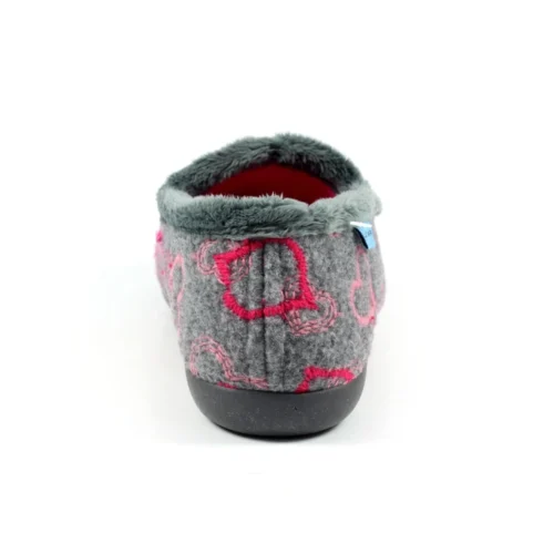 LUNAR Jolly Grey Heart Full Slipper -Slipper Supply Store jolly grey heart full slipper p4954 335223 image