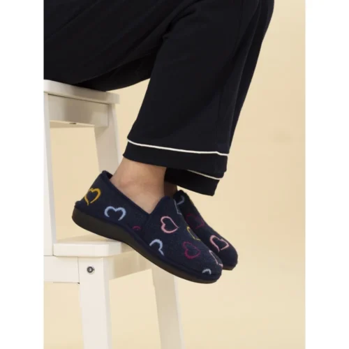 LUNAR Joyful Navy Slipper