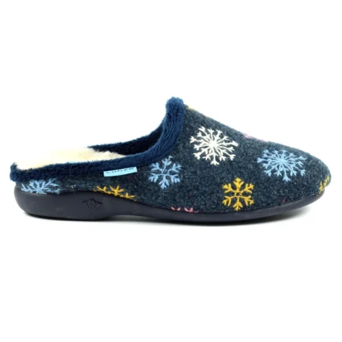 LUNAR Juniper Navy Mule Slipper