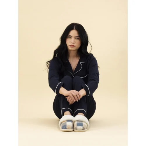 LUNAR Kayden Blue Mule Slipper -Slipper Supply Store kayden blue mule slipper p5442 403198 image