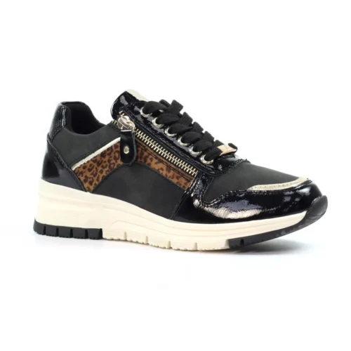 LUNAR Kennedy Black Wedge Trainer -Slipper Supply Store kennedy black wedge trainer p7719 445355 image