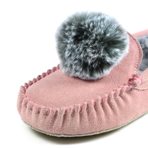Bessie Pink Suede Slipper -Slipper Supply Store lazy dogz bessie pink suede slipper p4892 293762 image