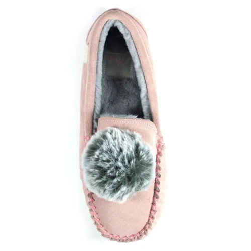Bessie Pink Suede Slipper -Slipper Supply Store lazy dogz bessie pink suede slipper p4892 293767 image