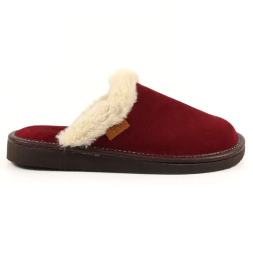 Otto Burgundy Suede Slipper