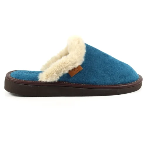 Otto Petrol Suede Slipper