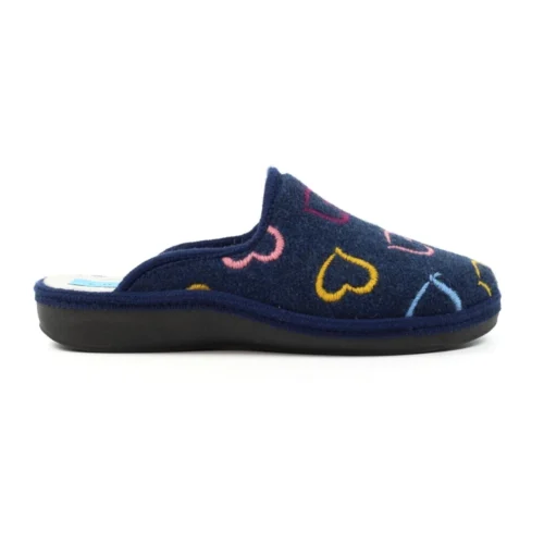 LUNAR Love Navy Mule Slipper