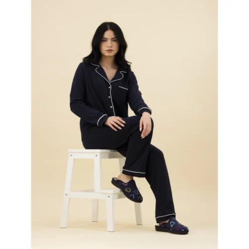 LUNAR Love Navy Mule Slipper -Slipper Supply Store love navy mule slipper p6892 392365 image