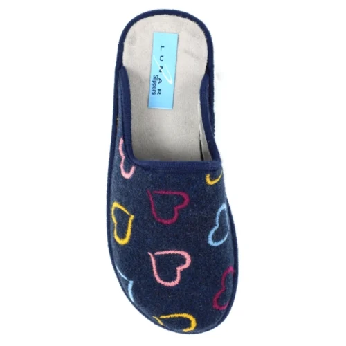 LUNAR Love Navy Mule Slipper -Slipper Supply Store love navy mule slipper p6892 392389 image