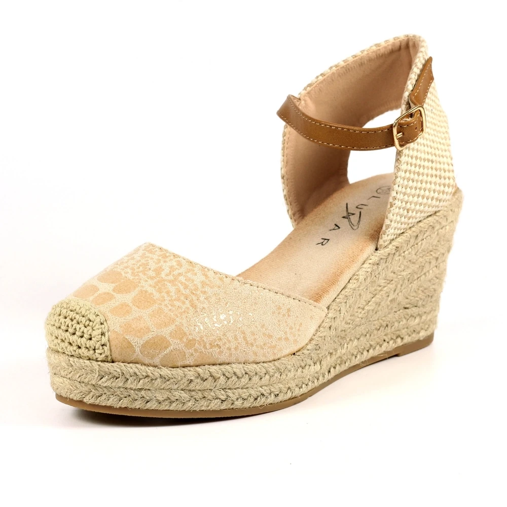 LUNAR Craster Beige Wedge 3 LUNAR Craster Beige Wedge - Image 3