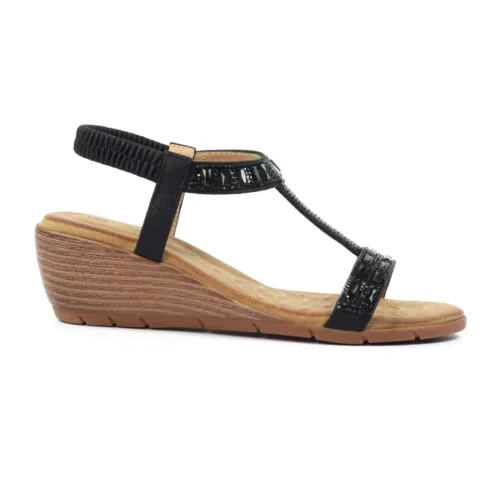 LUNAR Macie Black/Black Sandal