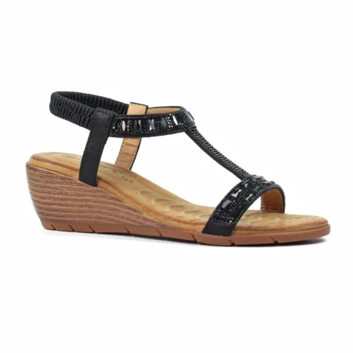 LUNAR Macie Black/Black Sandal -Slipper Supply Store macie black black sandal p7350 421960 image